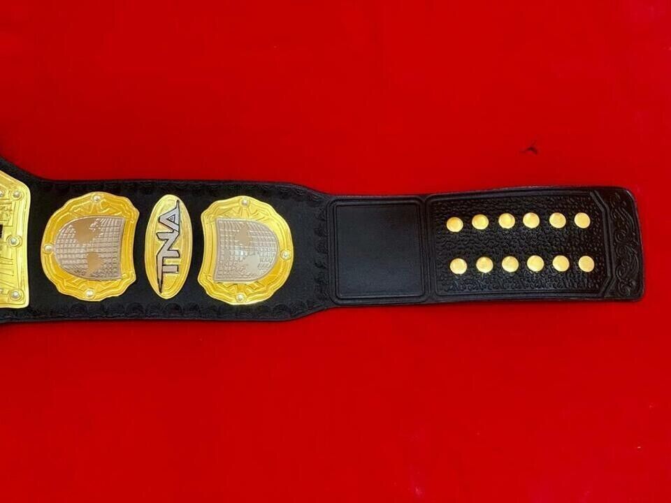 TNA World Heavyweight Championship Replica Title Belt 4mm Zinc Brass Adult Size