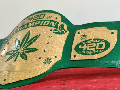 420 weed world heavyweight wrestling championship belt Replica 2mm ZINC