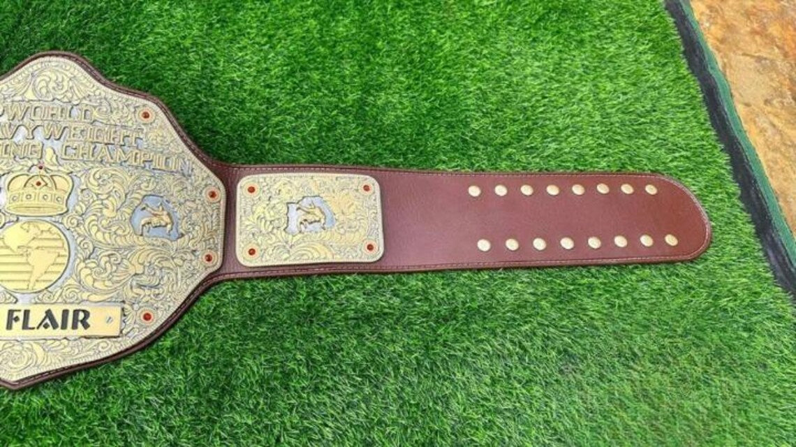 BIG GOLD World Heavyweight Championship Adult Replica Wrestling Belt 2mm Brass