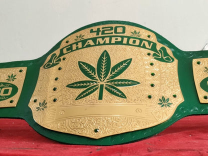 420 weed world heavyweight wrestling championship belt Replica 2mm ZINC