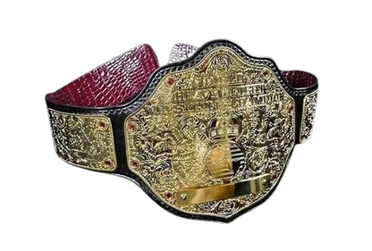 World Heavyweight Big Gold Championship Replica Belt crocodile leather