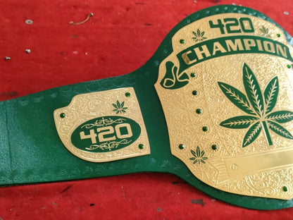 420 weed world heavyweight wrestling championship belt Replica 2mm ZINC