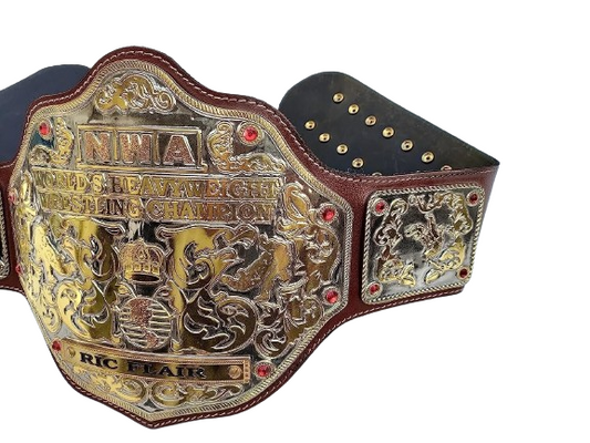 NWA Big Gold Dual Plated World Heavyweight Championship  Belt