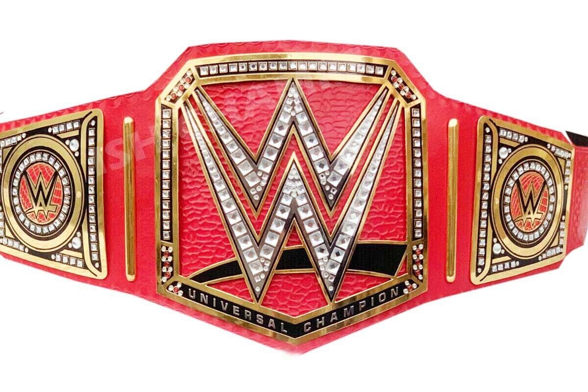 NEW RED Universal Championship Belt Adult Size Wrestling Replica Title