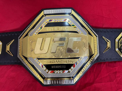 UFC Legacy Championship Title Belt 2mm Brass Gold Adult Size Replica Belt