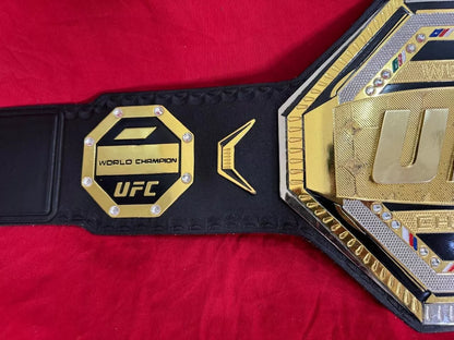 UFC Legacy Championship Title Belt 2mm Brass Gold Adult Size Replica Belt